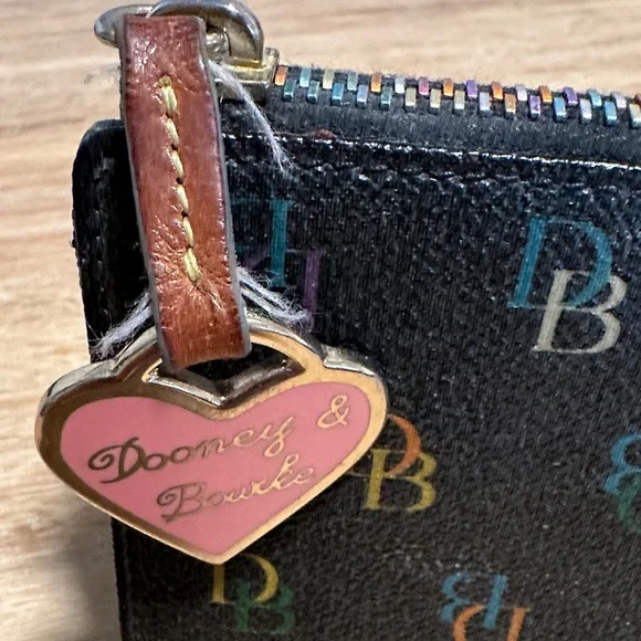 Dooney & Bourke Multicolor Logo Wristlet - Picture 2 of 8